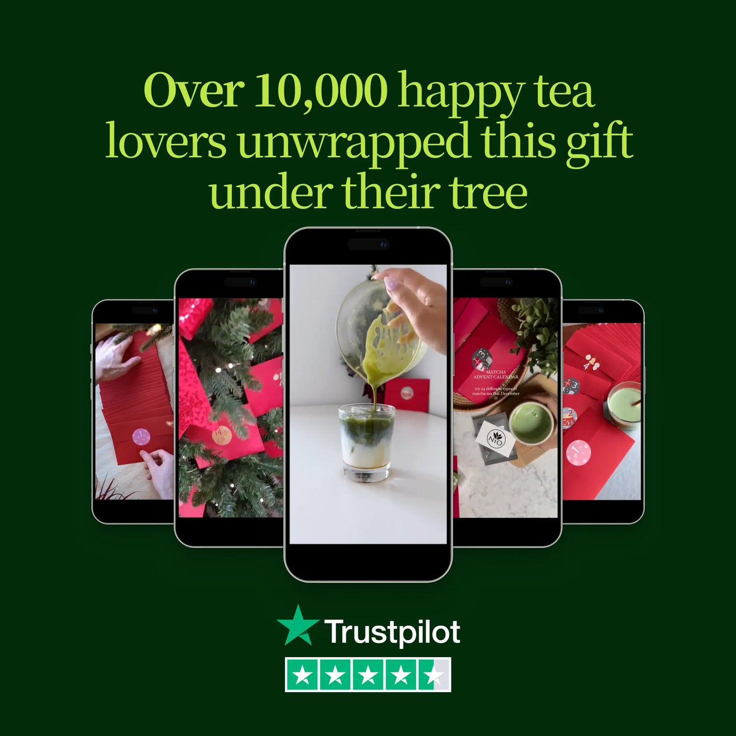 Green Tea Advent Calendar with Teapot
