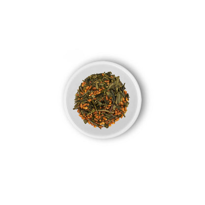 Genmaicha Green Tea with Roasted Rice leaves