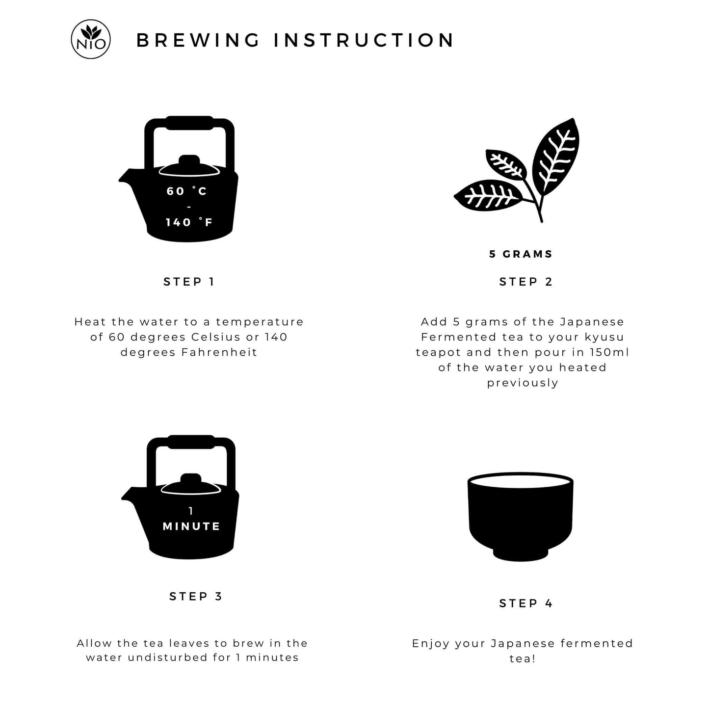 Japanese Fermented Tea brewing instruction