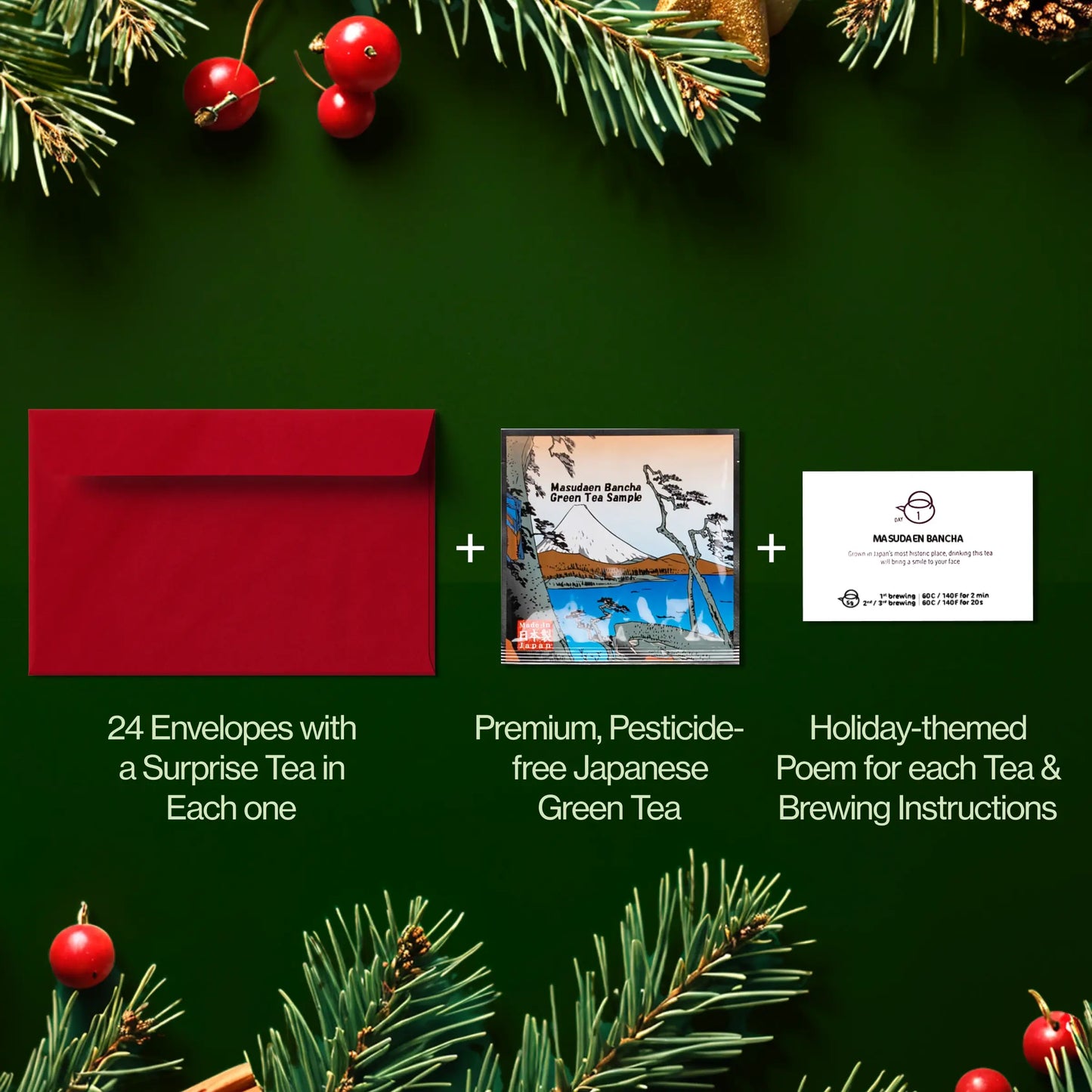 Green Tea Advent Calendar with Teapot
