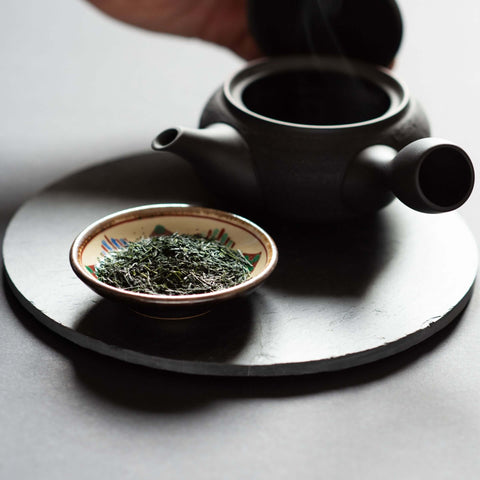 tea brewing with a kyusu